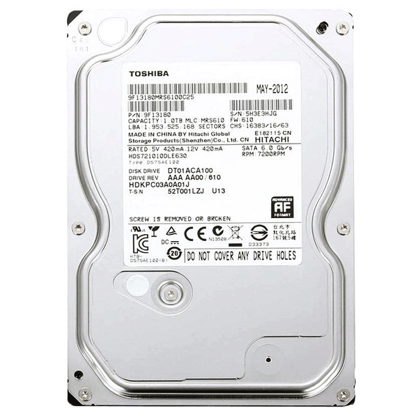 Internal Hard Disk Toshiba 1TB SATA  