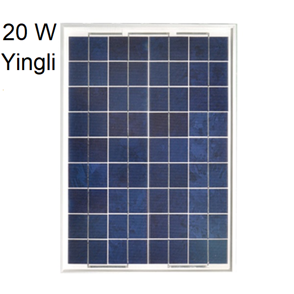 Polycrystalline Yingli Solar Solar panel 20 watts 16.6 volts 