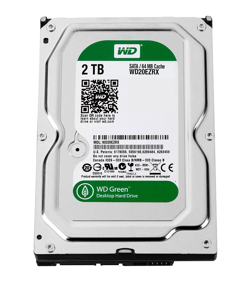 Internal Hard Disk Western Digital Green WD20EZRX Internal Hard Drive - 2TB 