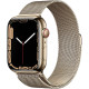 Smart Watch Apple 77 Series 45mm Stainless Steel Case with Milanese Loop Steel Band 