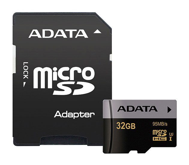 Micro SD ADATA Premier Pro UHS-I U3 Class 10 95MBps microSDHC With Adapter - 32GB 