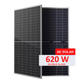 AE SOLAR 620 Watt Bifacial Solar Panel METEOR Series Monocrystalline