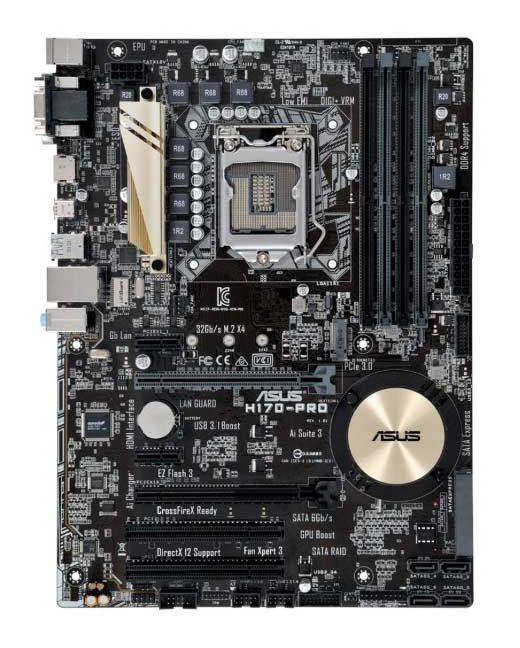 Motherboard INTEL Support ASUS H170-PRO(1151) 