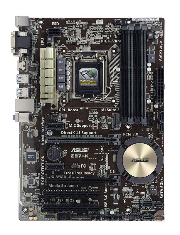 Motherboard INTEL Support ASUS Z97-K (1150) 