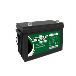CIVOLUX 100 Amp 12 Volt Solar Battery Gel Battery