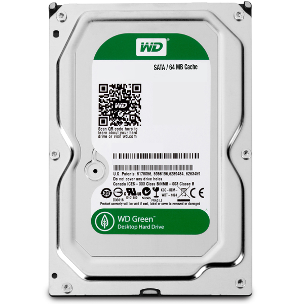 Internal Hard Disk Western Digital  500GB SATA GREEN 64MB 