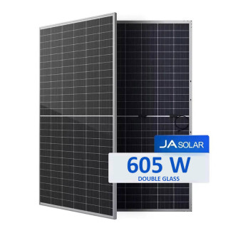 JA Solar 605 watt bifacial solar panel with N-TYPE technology Monocrystalline