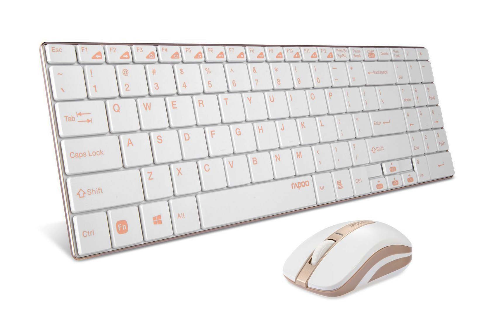 Keyboard And Mouse Rapoo 9160 Wireless Golden Series 