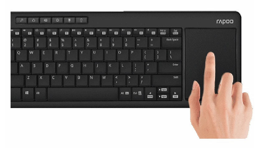 Keyboard Rapoo K2600 TouchPad Slim Thin Wireless 
