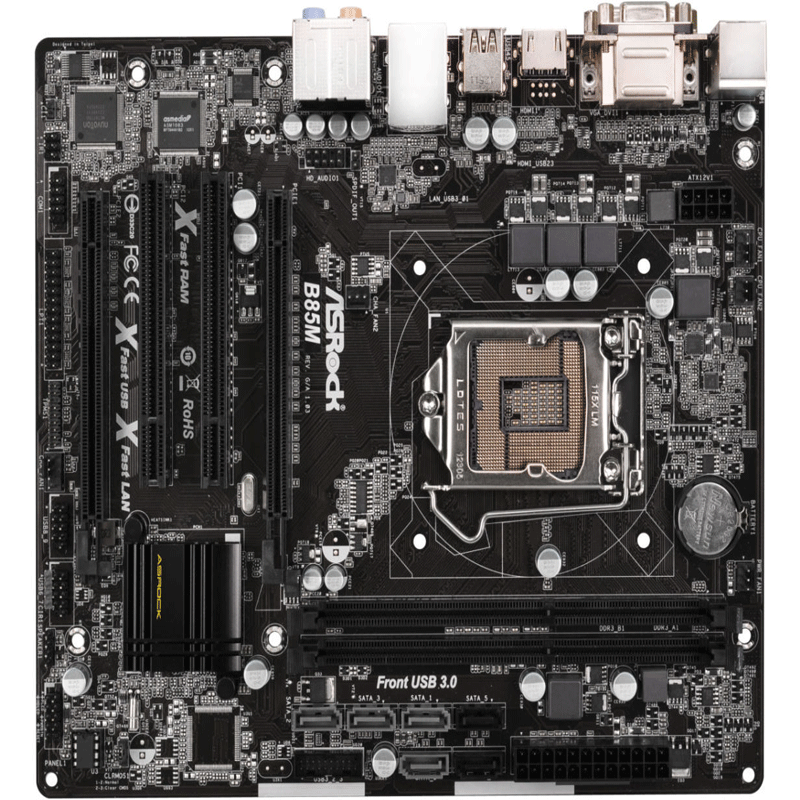 Motherboard INTEL Support ASRock B85M (1150) 