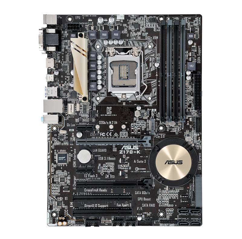 Motherboard INTEL Support ASUS Z170-K (1151) 