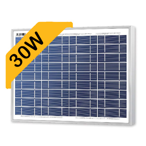 Polycrystalline Top Ray Solar panel 30 watts 17.6 volts 