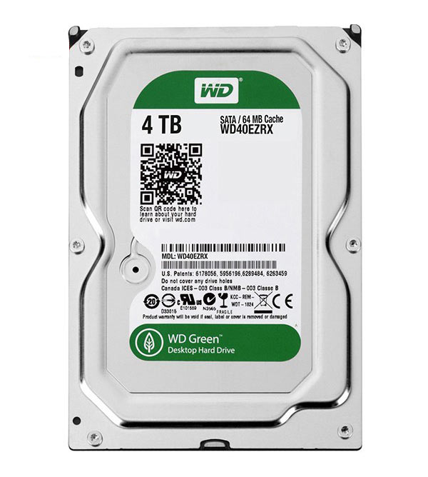 Internal Hard Disk Western Digital Green WD40EZRX Internal Hard Drive - 4TB 