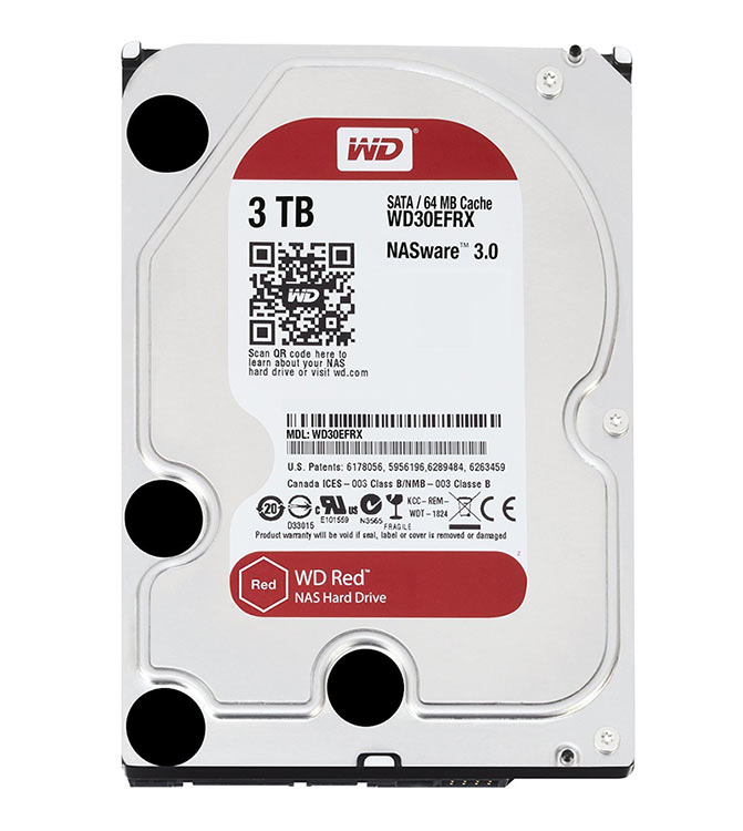 Internal Hard Disk Western Digital 3TB - WD30EFRX Red 