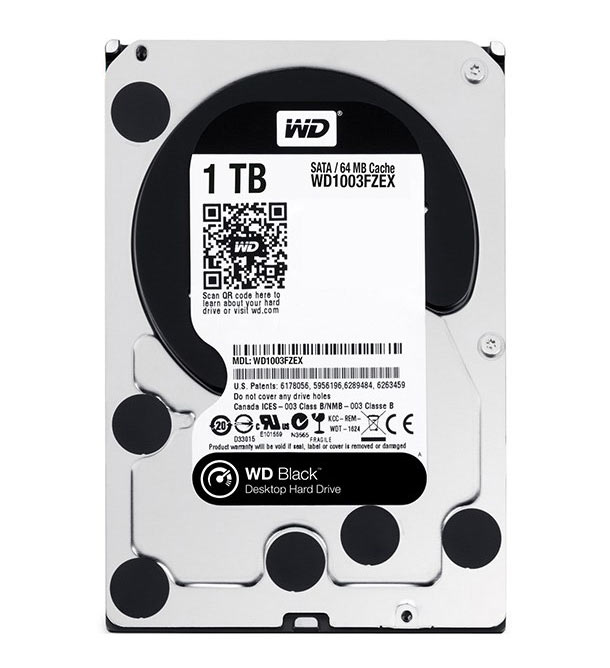 Internal Hard Disk Western Digital 1TB - WD1003FZEX Black 