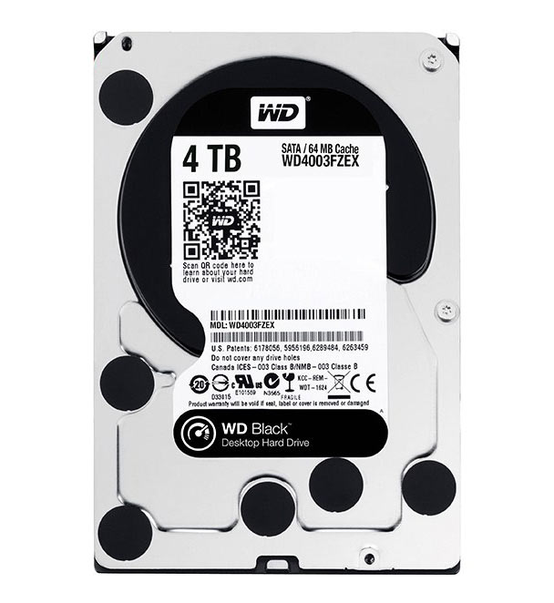 Internal Hard Disk Western Digital 4TB - WD4003FZEX Black 